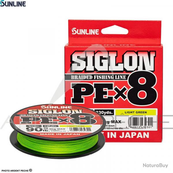 Tresse SUNLINE Siglon braid 8X vert clair 150m PE2 (0.242mm)