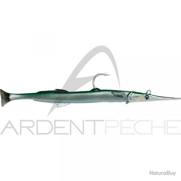 Leurre souple SAVAGE GEAR 3D Needlefish pulse tail 2+1 23cm Green silver