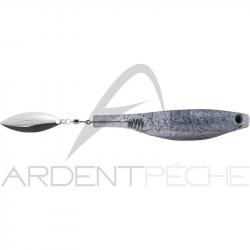Leurre souple HYPERLASTICS Dartspin 3 1/2 Smoke Blue - silver