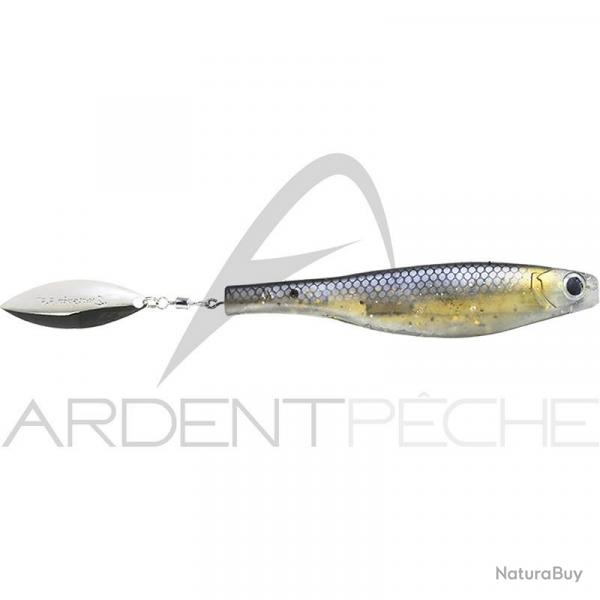 Leurre souple HYPERLASTICS Dartspin pro jig head 3 1/2 Black Shiner - silver