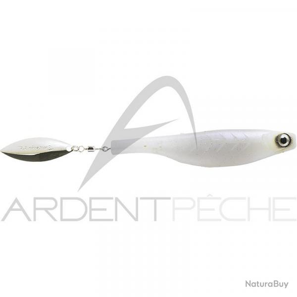 Leurre souple HYPERLASTICS Dartspin pro jig head 4 1/2 White Ghost - silver