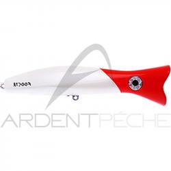 Poisson nageur HALCO Roosta popper 105 H53 White redhe
