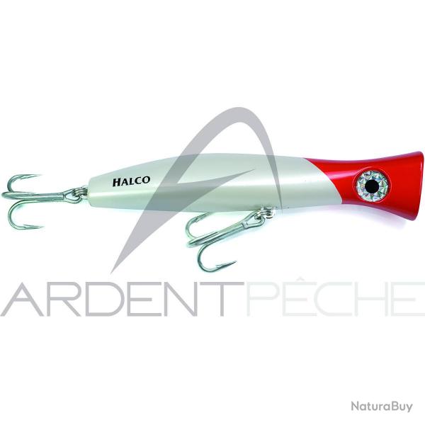 Poisson nageur HALCO Roosta popper 195 H53 WHITE RED HEAD