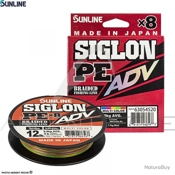 Tresse SUNLINE Siglon braid PE ADV 8X Multicolor 300m PE1.2 (0.187mm)