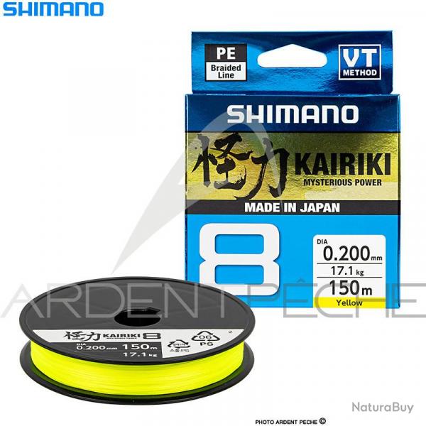 Tresse SHIMANO Kairiki SX8 Jaune 150m  0.28mm