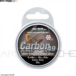 Tresse acier inox SAVAGE GEAR Carbon49 Steelwire 10m 11kg