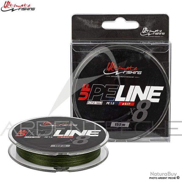 Tresse ULTIMATE FISHING PE Line X8 Moss green 200m PE1.2 ( 0.15mm)