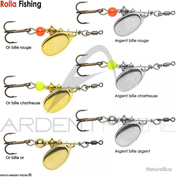 Cuiller ROLLA Truite palette franaise n0 Or bille chartreuse