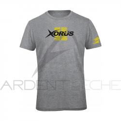 Tee shirt ULTIMATE FISHING Xorus gris clair chine et jaune S