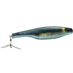 Leurre souple HYPERLASTICS Dartprop pro duo pack 5 1/2 Black shiner silver