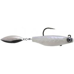 Leurre souple HYPERLASTICS Dartspin pro int weight 2 1/2 White ghost/silver