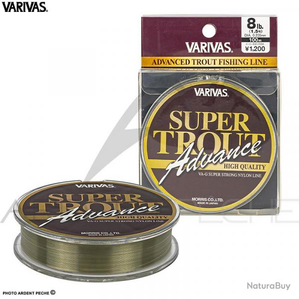 Fils nylon VARIVAS Super trout advance 100m  0.23mm