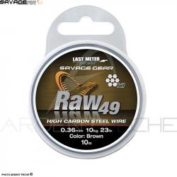 Tresse acier SAVAGE GEAR Raw49 Steelwire 16kg