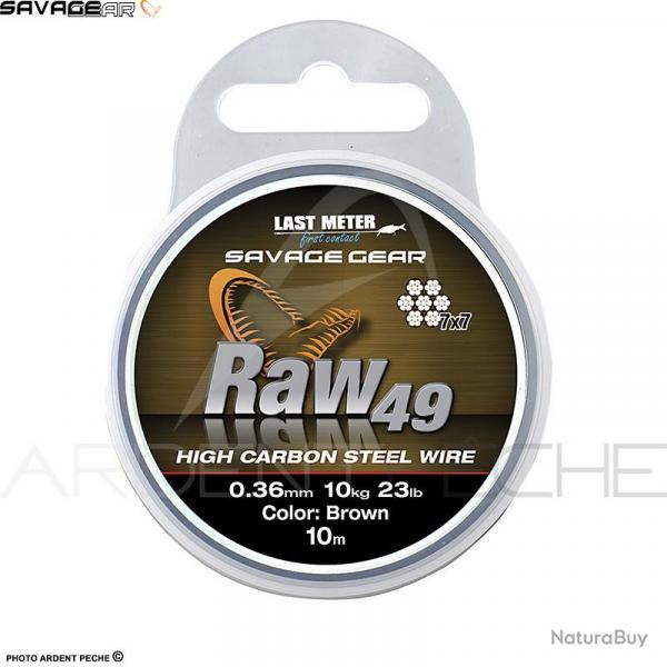 Tresse acier SAVAGE GEAR Raw49 Steelwire 16kg
