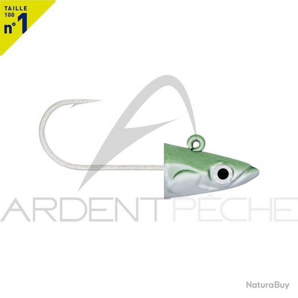 Tte plombe FIIISH Crazy sand eel 100 Off shore 10g Pearl green - CSE217 - x2