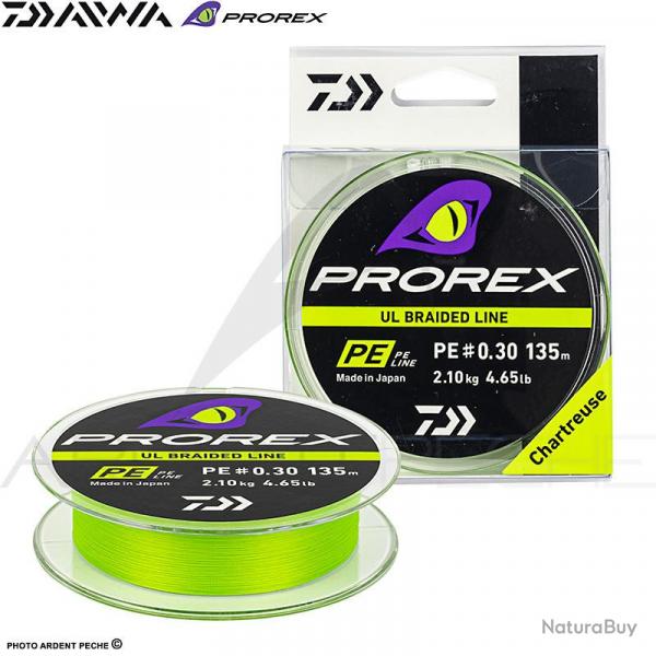Tresse DAIWA Prorex UL PE line 135m Chartreuse PE0.25