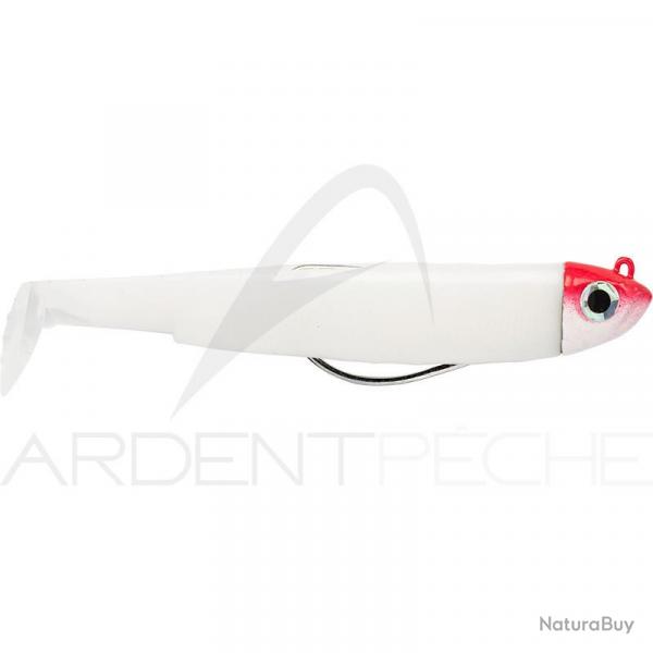 Leurre souple FIIISH Black minnow combo 105 Shore / 8g / White - Red head - BM3045