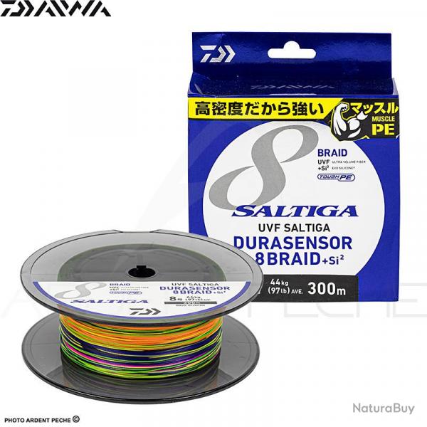 Tresse DAIWA Saltiga 8 Braid dura multicolore 300m PE0.8