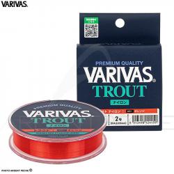 Fils nylon VARIVAS Trout nylon orange 100m 2.5lb
