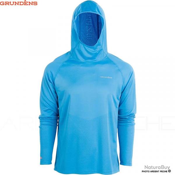 Tee shirt  capuche GRUNDENS Solstrale hoodie Coastal blue S