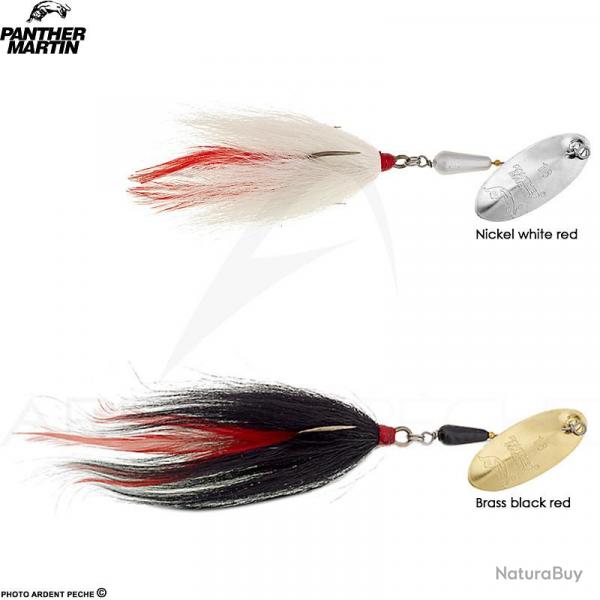 Cuiller tournante PANTHER MARTIN Classic muskie PMMKC 21.6cm Nickel white red