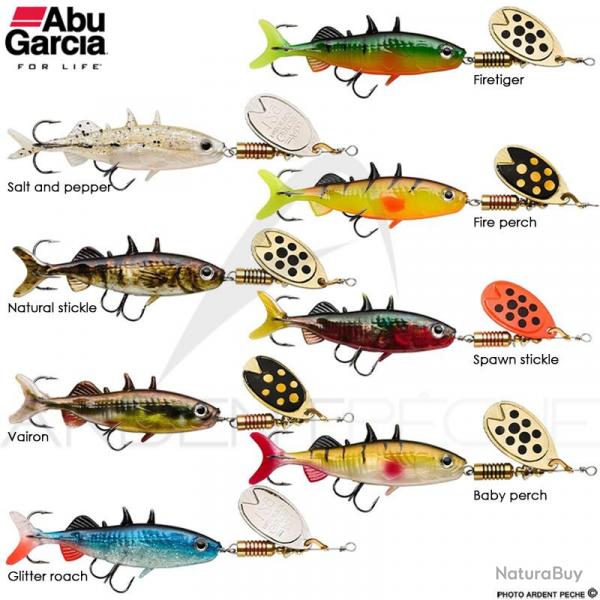 Cuiller tournante ABU GARCIA Fast attack stickle spinner Spawn stickle 10cm