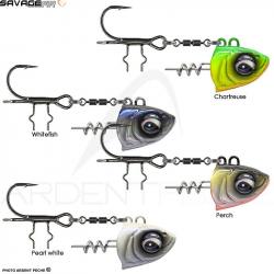 Tête plombée SAVAGE GEAR Monster vertical Chartreuse 80g H1/0