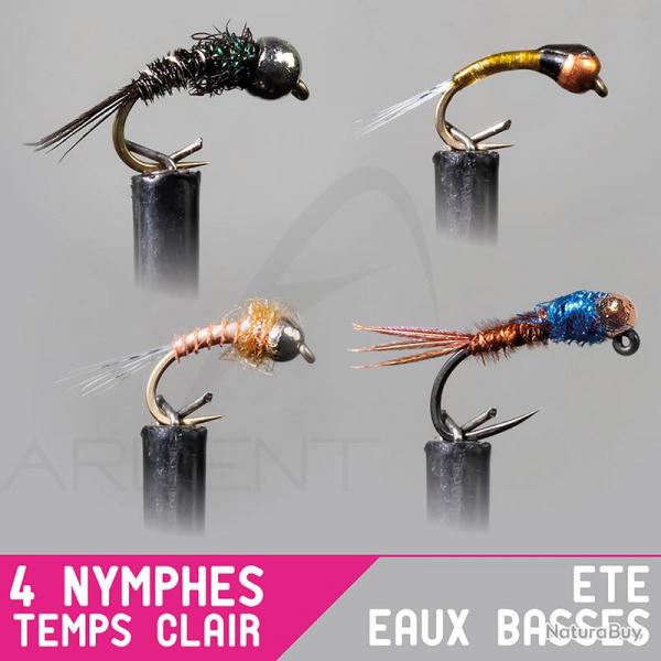 Montage nymphe GARBOLINO t eaux basses / temps clair Set x4