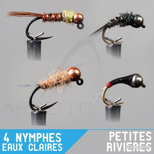 Montage nymphe GARBOLINO Petites rivires / Eaux claires Set x4