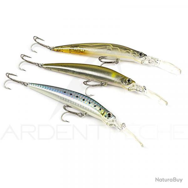 Pack de 3 poissons nageurs DUO Crank minnow hacker 105 SP
