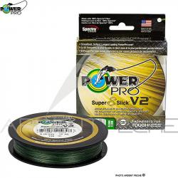 Tresse POWER PRO Super 8 slick V2 Moss green 275m Ø 0.23mm