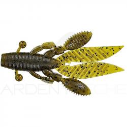 Leurre souple GARY YAMAMOTO Flappin hog 3.75 297 Green pumpkin W/Large black flake
