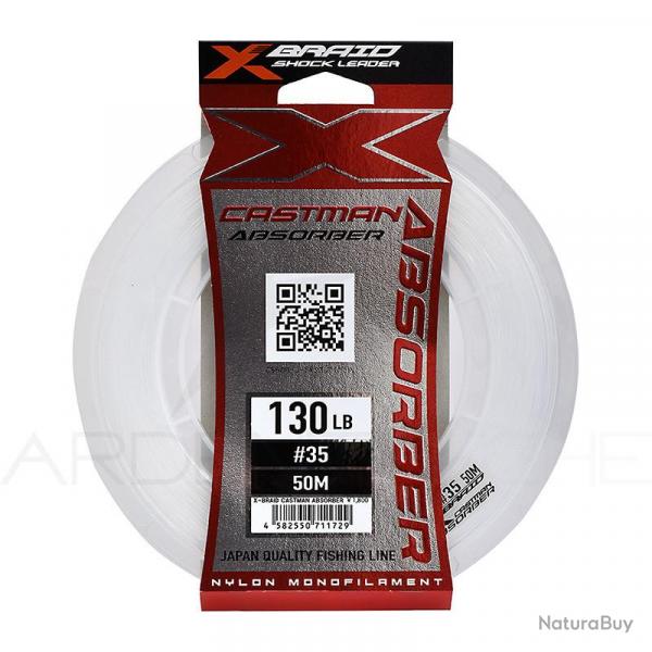 Fils nylon XBRAID Castman absorber 50m 140lb