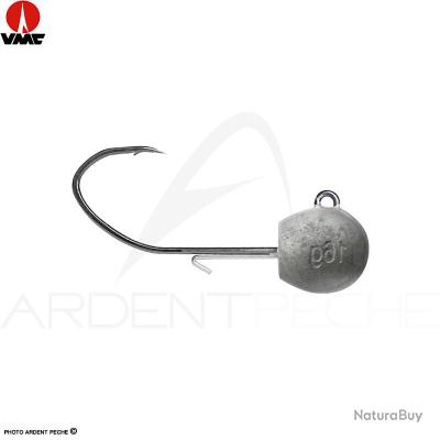 100 Hameçons Plombés VMC 9247 BZ N°2/0 - Tête Ronde Angle 90° - Pour Carnassiers - Occasion