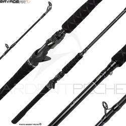 Canne casting SAVAGE GEAR Alpha SG8 Monster bait 2.46m / 42-140g