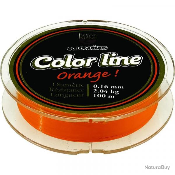 Fils nylon COLOR LINE orange (100m)  0.14mm
