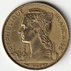 Pièce de Monnaie MADAGASCAR - Union française 20 Francs 1953