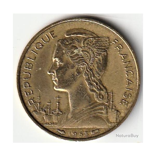 Pice de Monnaie MADAGASCAR - Union franaise 20 Francs 1953