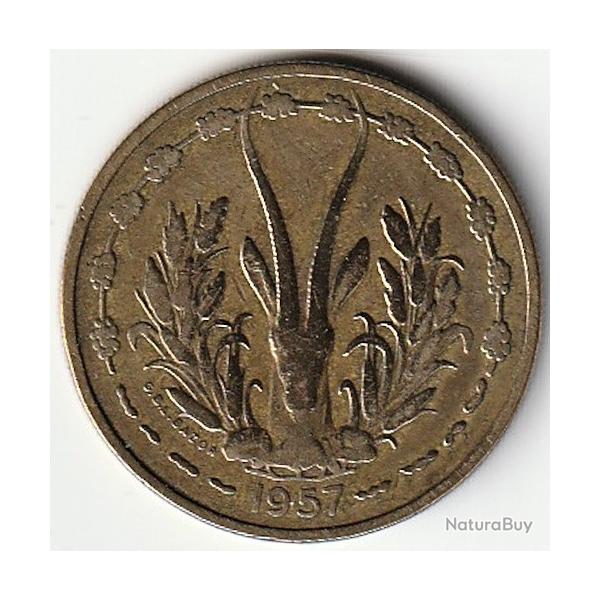 Pice de Monnaie AFRIQUE OCCIDENTALE FRANAISE - TOGO 25 Francs 1957 Paris