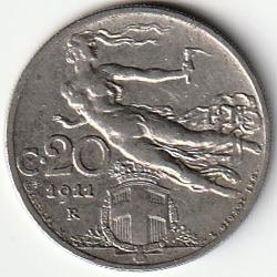 Pièce de Monnaie Italie 20 centesimi 1911 R