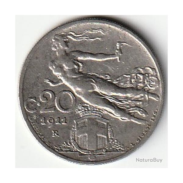 Pice de Monnaie Italie 20 centesimi 1911 R