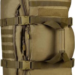 Sac à Dos Tactique 60L Militaire Homme Nylon 900D Molle Voyage Randonnée Chasse Camping 3 en 1 Kaki