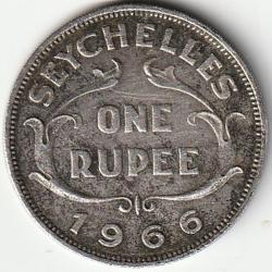 Pièce de Monnaie SEYCHELLES 1 Roupie Elisabeth II 1966