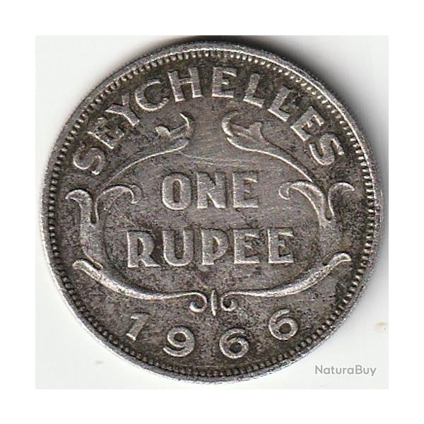 Pice de Monnaie SEYCHELLES 1 Roupie Elisabeth II 1966