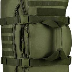 Sac à Dos Tactique 60L Militaire Homme Nylon 900D Molle Voyage Randonnée Chasse Camping 3 en 1 Vert