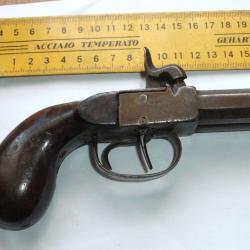PISTOLET A PERCUSSION A 2 CANONS