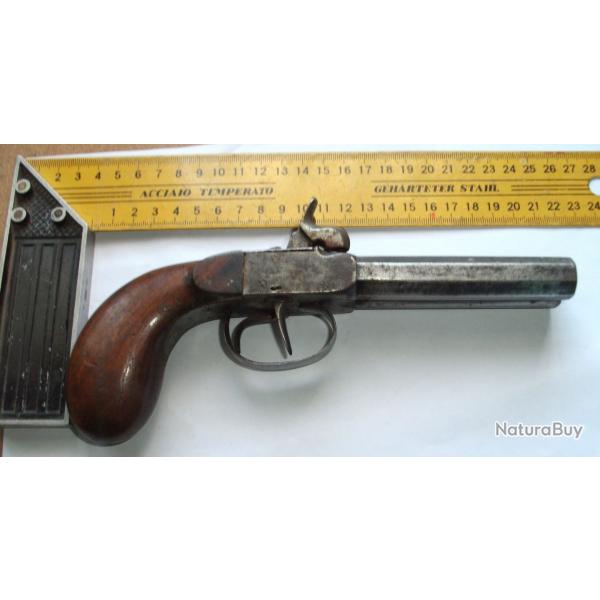 1 PISTOLET SYSTEME PERCUSSION A 2 CANONS
