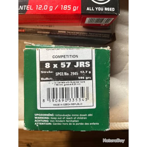 Balles 8x57 JRS Scellier&Bellot SPCE 12,7g 196 grains