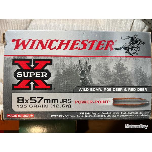 10x Balles 8x57 JRS Winchester SuperX Power-Point 12,6g 195grains