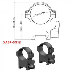 Vector Optics--Anneaux de Portée de 30mm pour Picatinny de 20mm, -*XASR-SQ12 LIVRAISON GRATUITE